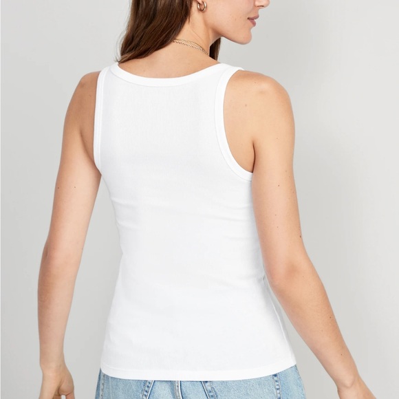 Old Navy first layer v neck tank top. White. L Tall. - Picture 3 of 7